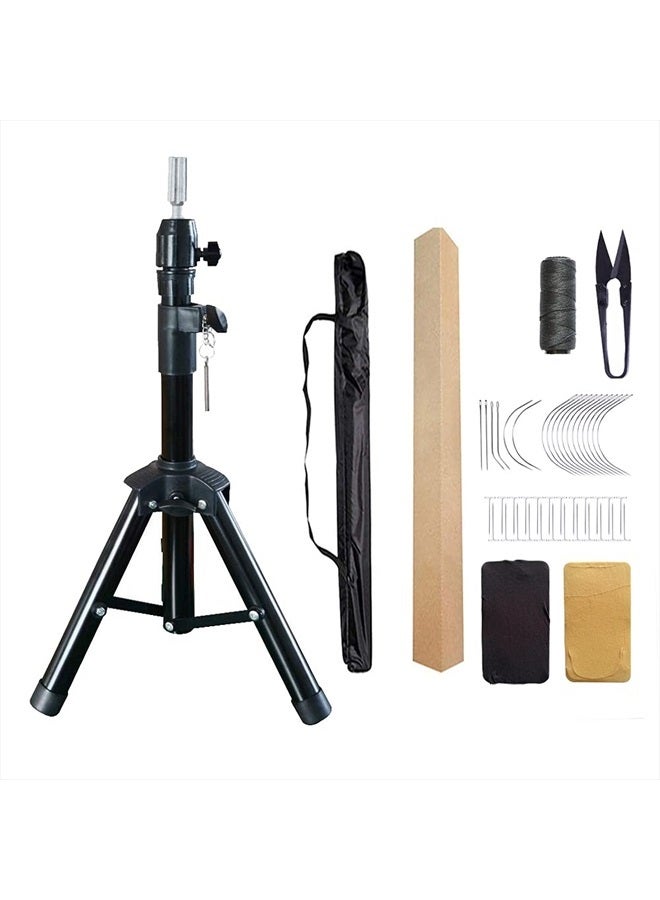 yantaisiyu Wig Stand Tripod for Mannequin Head Stand Adjustable Wig Head Stand Holder for Wigs Canvas Block Head - Image 1