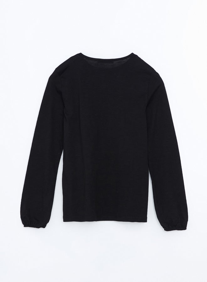 LC WAIKIKI Crew Neck Embroidered Long Sleeve Women's Blouse - Image 2