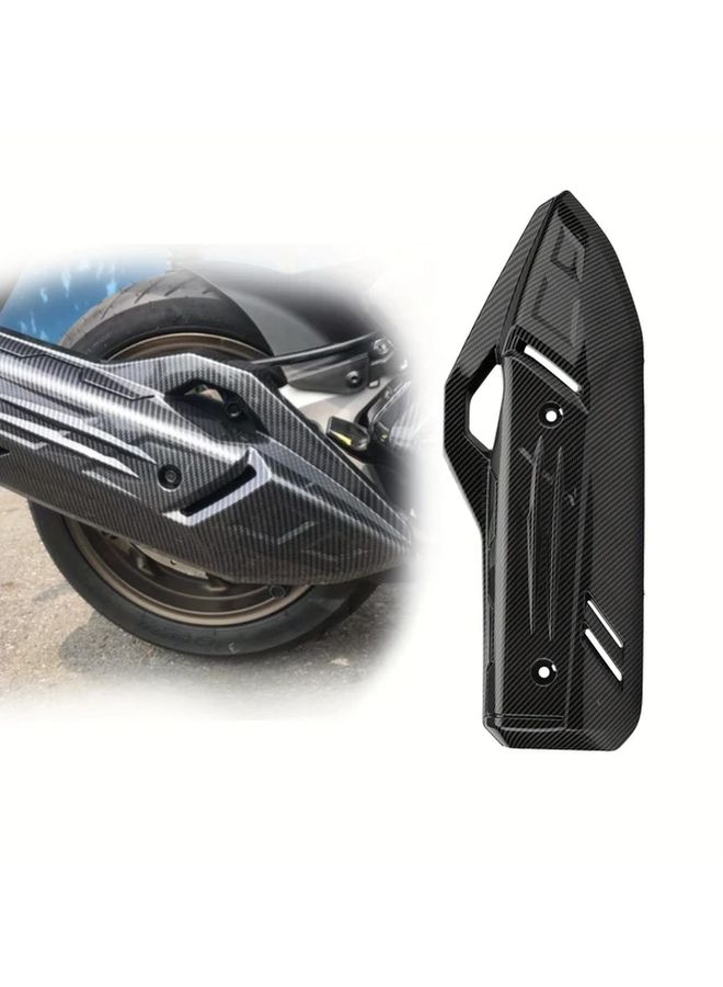 غطاء عادم دراجة نارية من ألياف الكربون وواقي مؤخرة لهوندا PCX160 وكليك160، مقاوم للحرارة، تصميم ديناميكي هوائي يناسب الحماية المتينة، إكسسوار رياضي - Image 5