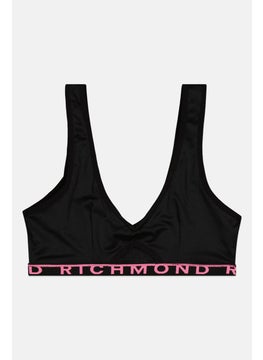 JOHN RICHMOND Women Brand Logo Non Padded Bra, Black Combo  - Image 2