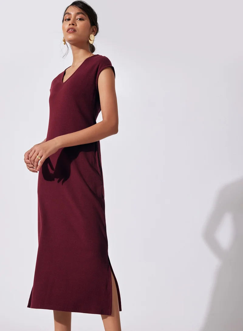 The Label Life Ribbed Midi Dress