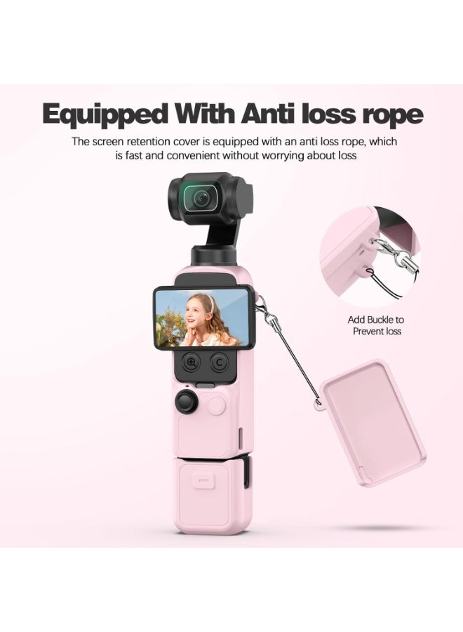 اكسيسن حافظة واقية من السيليكون لكاميرا DJI Osmos Pocket 4 مزودة بقاعدة ثابتة وحبل أمان ضد الضياع، متوافقة مع ملحقات Pocket 4 – مخصصة للتصوير اليومي وتدوين الفيديو أثناء السفر - Image 3