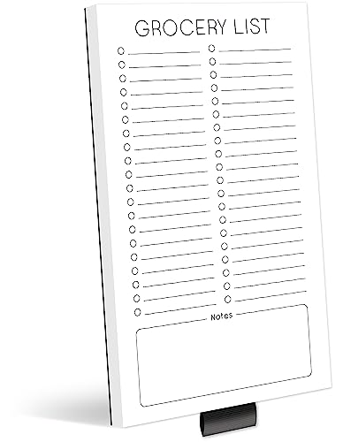 Evercio Grocery List Magnetic Notepad for Refrigerator | For Shopping Lists Minimalistic Memo Note Pad for Fridge | Office Gift for Coworkers Kitchen | 4.5x7.5 Inches, 50 Sheets - Image 1