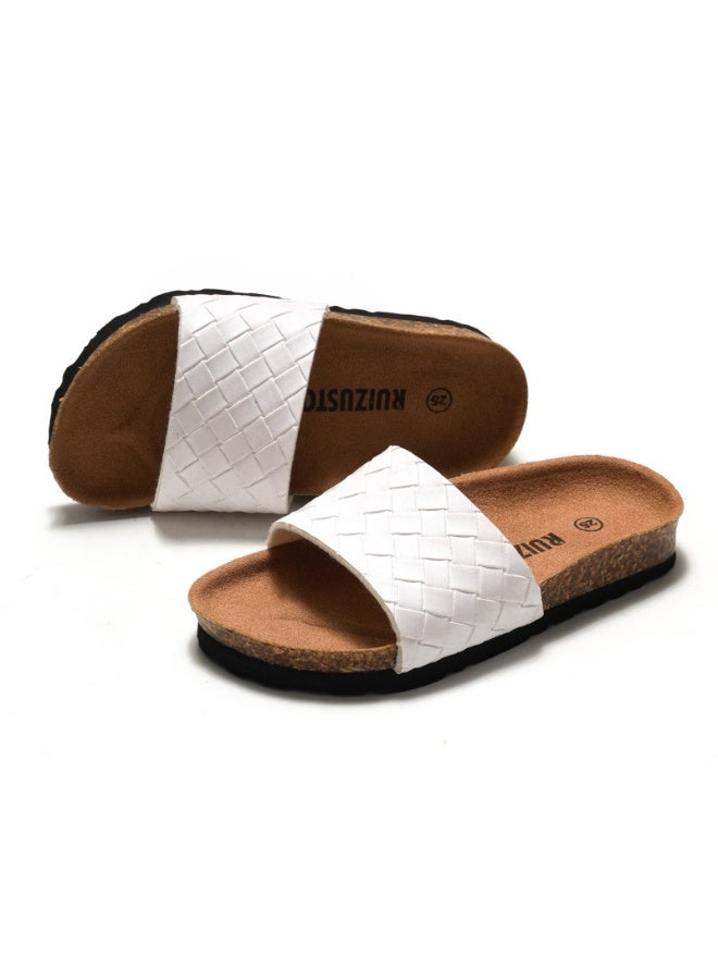 NIBEMINENT Summer Children Cork Slippers Girls Boys Baby Beach Fashion Casual Sandals Trendy Student Outdoor Flats Walking Shoes  - Image 3