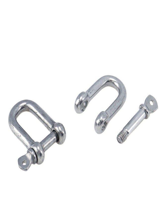 Sydien S SYDIEN 10pcs M4 3/16 Inch Stainless Steel D Ring Shackles Marine Grade Screw Pin Anchor Shackle - Image 2
