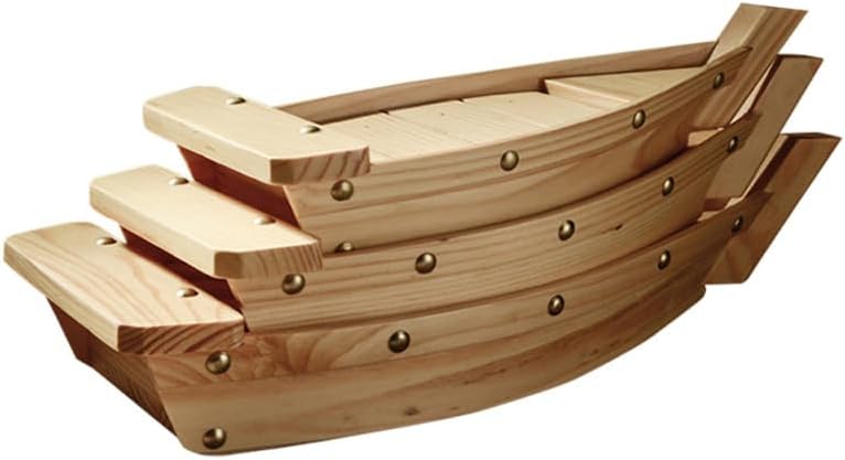 DOITOOL Wooden Sushi Serving Tray Boat Plate for Restaurant or Home - Image 5