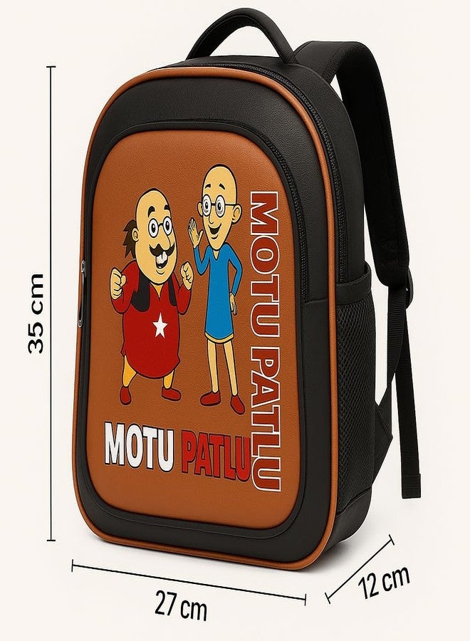 Mophonics Motu patlu Printed 16L School Bag for Kids |Backpack for Girls & Boys Blue - Image 5