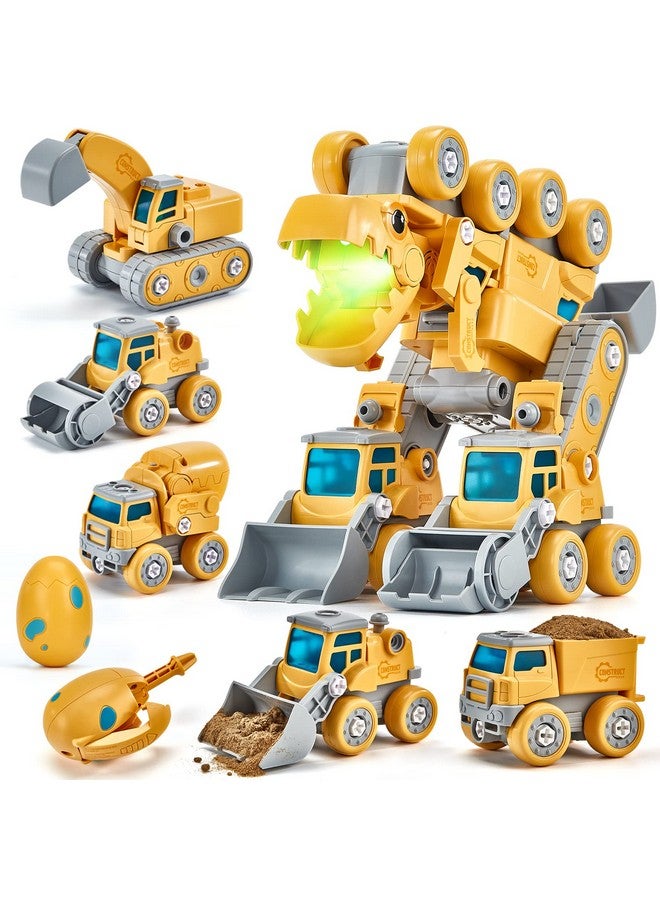 هاهالاند ألعاب هاهالاند للأولاد بعمر 5 سنوات فما فوق - ألعاب أطفال ديناصورات مفككة، مركبات بناء 5 في 1، تتحول إلى روبوت ديناصور، لعبة بناء STEM للأولاد بعمر 5 و6 و7 و8 سنوات - Image 1