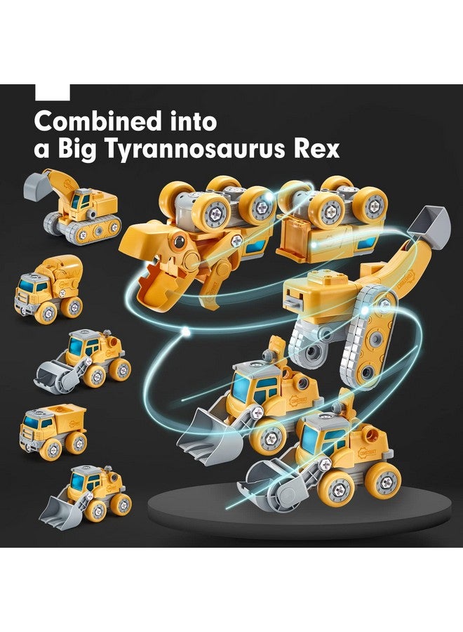 هاهالاند ألعاب هاهالاند للأولاد بعمر 5 سنوات فما فوق - ألعاب أطفال ديناصورات مفككة، مركبات بناء 5 في 1، تتحول إلى روبوت ديناصور، لعبة بناء STEM للأولاد بعمر 5 و6 و7 و8 سنوات - Image 3
