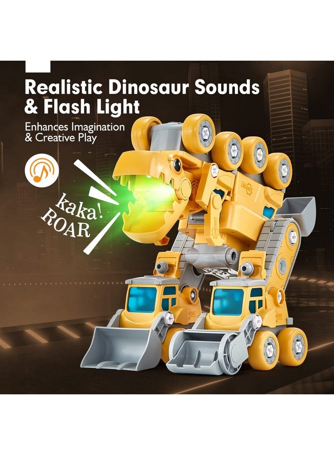 هاهالاند ألعاب هاهالاند للأولاد بعمر 5 سنوات فما فوق - ألعاب أطفال ديناصورات مفككة، مركبات بناء 5 في 1، تتحول إلى روبوت ديناصور، لعبة بناء STEM للأولاد بعمر 5 و6 و7 و8 سنوات - Image 5