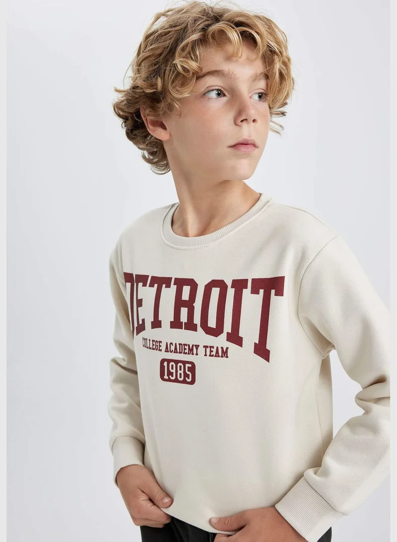 DeFacto Boy Crew Neck Long Sleeve Knitted Sweatshirt