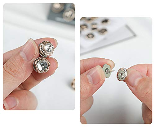 Sisadodo Cover Up Buttons Pearl Safety Brooch Pins Button Lapel Pin for Women Girls Christmas Gifts 10pcs - Image 2