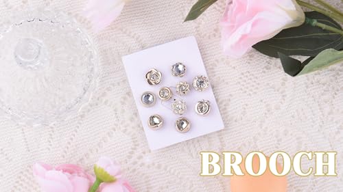 Sisadodo Cover Up Buttons Pearl Safety Brooch Pins Button Lapel Pin for Women Girls Christmas Gifts 10pcs - Image 3