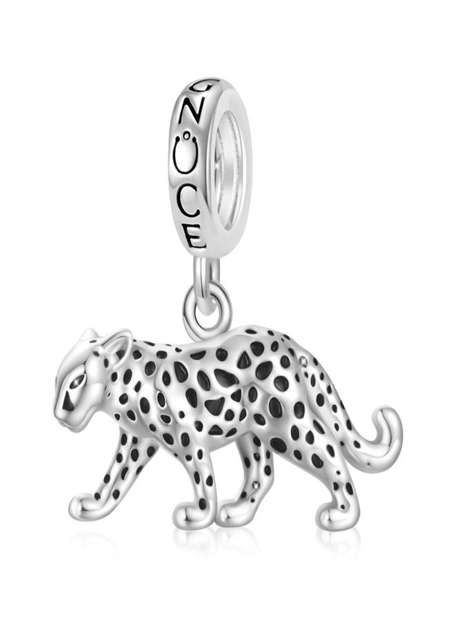 GNOCE Panther Animal Pendant Dangle Charm Bracelet For Her,S925 Sterling Silver Personalised Charm Pendant Necklace/Bracelet Jewelry Gift for Women Men - Image 1