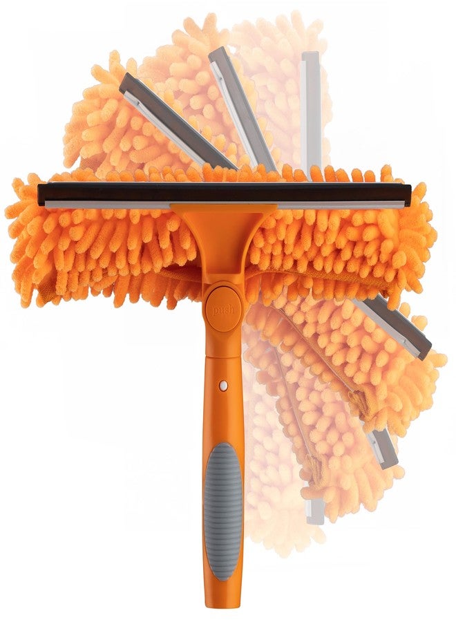 EXTEND-A-REACH Window Squeegee and Microfiber Scrubber 2-in-1 Combo // Multi-Angle Window Cleaning Tool // Window Washing Equipment for Solar Panel and RV Windshield // Threaded Window Cleaner (pole sold separately) - Image 5