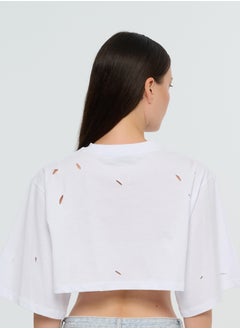 Flashmob Cropped Torn T-Shirt  - Image 4