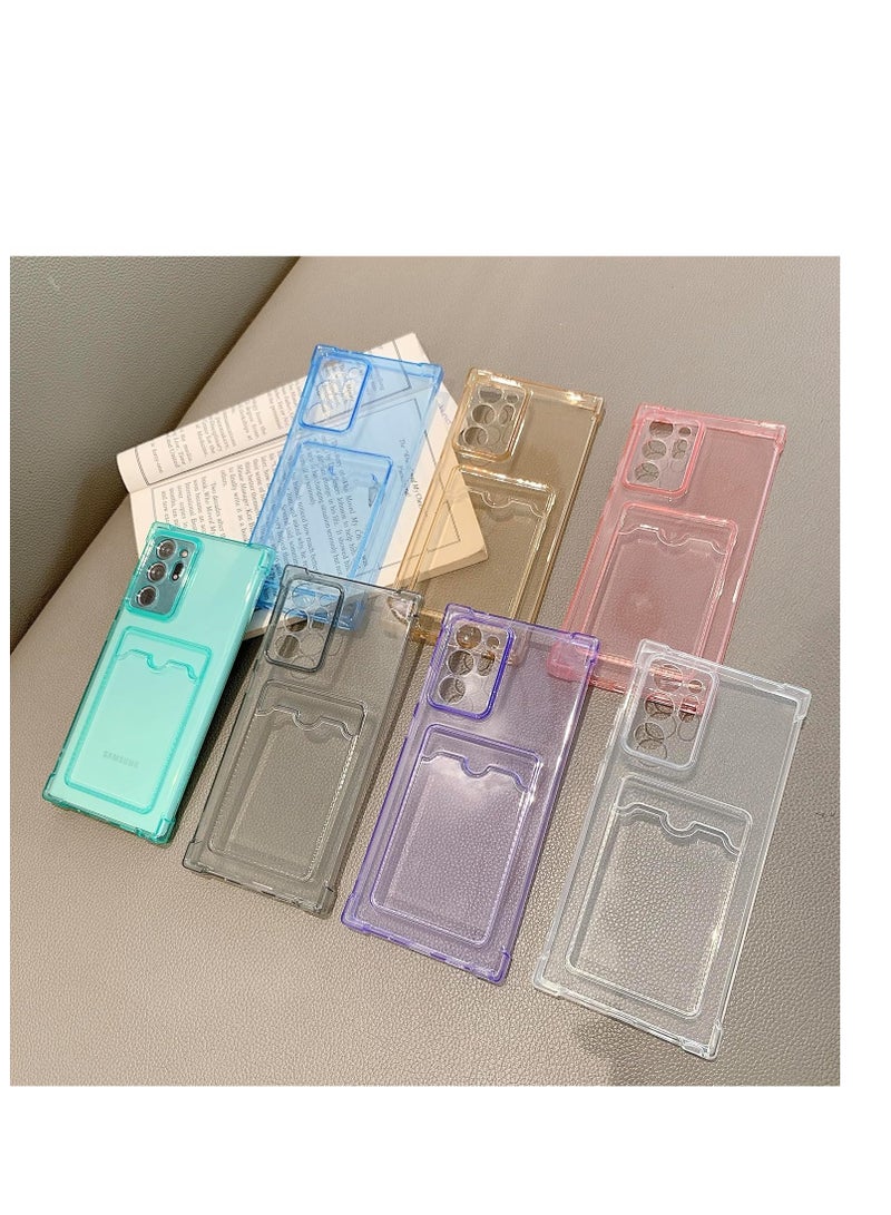 Realme 13 Pro | Realme 13 Pro+ Plus Case Clear Card Holder Back Wallet Crystal Transparent Soft TPU Shockproof Bumper Corner Drop Protection...