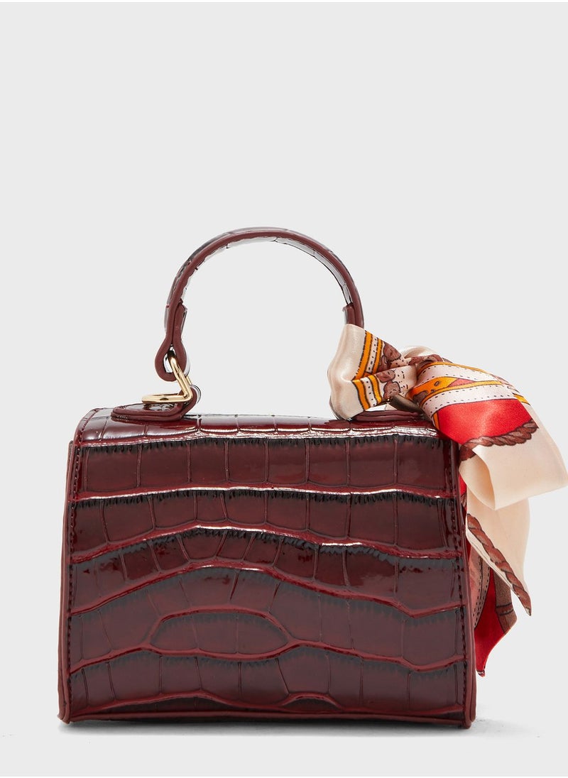 ELLA Mini Handbag With Scarf Detail  - Image 2