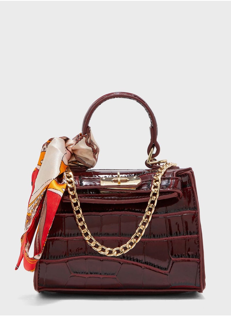ELLA Mini Handbag With Scarf Detail  - Image 1