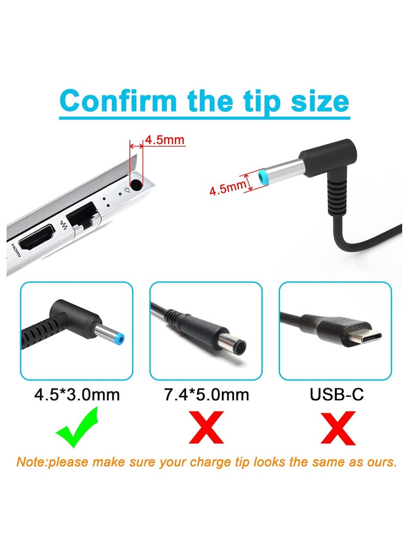 90W Laptop Charger for HP 250-G7 250-G6 G5 G4 350-G2 Compatible 65W 45W Adapter Charger HP EliteBook ProBook G4 G5 G6 G7 G3 series - Image 4