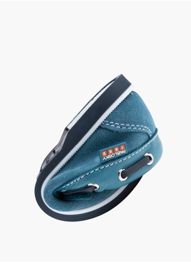 Pablosky Boys' Stitch Detail Moccasins With Hook And Loop Closure  - Image 5
