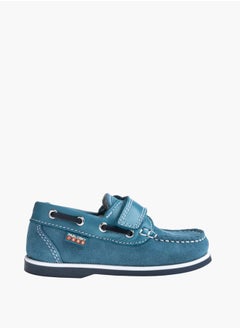 Pablosky Boys' Stitch Detail Moccasins With Hook And Loop Closure  - Image 2