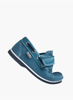 Pablosky Boys' Stitch Detail Moccasins With Hook And Loop Closure  - Image 3