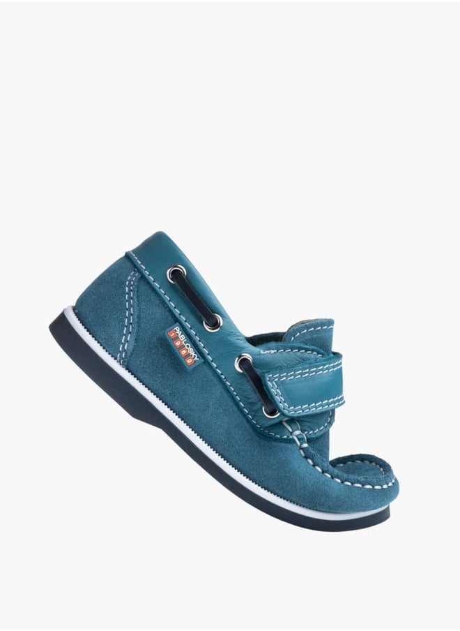 Pablosky Boys' Stitch Detail Moccasins With Hook And Loop Closure  - Image 3