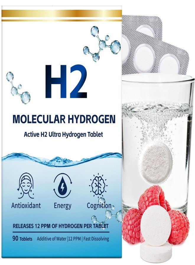 Crobirware Molecular Hydrogen Tablets (12 PPM) - 90 Count High Potency H2 Supplement with Magnesium - Fast Dissolving Hydrogen Water Generator for Energy, Focus & Anti-Aging, On-The-Go Packaging - Image 1