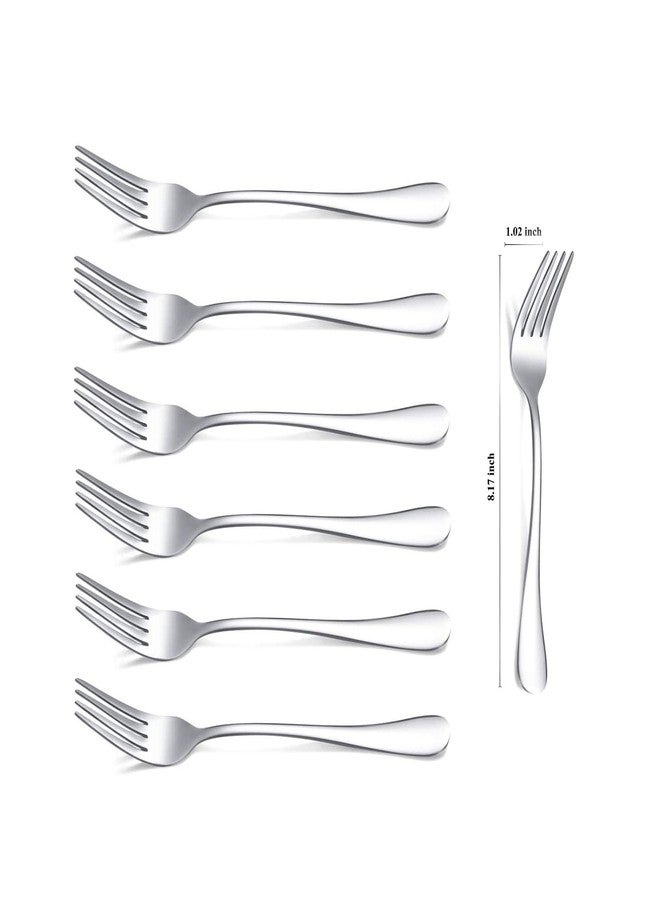 Kyraton Dinner Fork 6 Pieces, Stainless Steel 8.17 Inch Forks Silverware, Table Forks Set of 6 - Image 2
