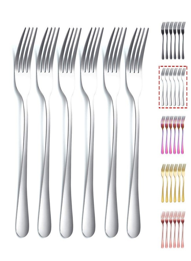 Kyraton Dinner Fork 6 Pieces, Stainless Steel 8.17 Inch Forks Silverware, Table Forks Set of 6 - Image 1