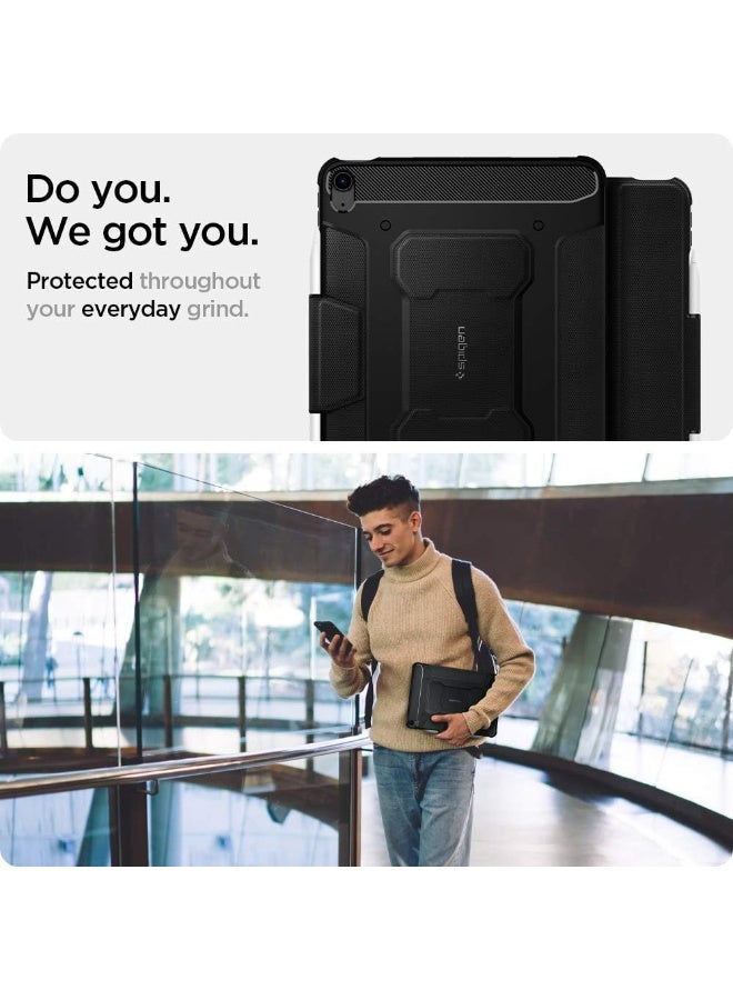 سبايجن جراب راجد ارمور برو مصمم لجهاز ايباد اير 5 (2022) 10.9 انش الجيل الخامس وايباد اير الجيل الرابع (2020) مع حامل قلم - اسود، البولي يوريثين الحراري - Image 3