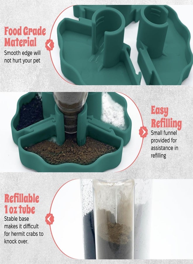 Snout and Shell Hermit Crab Gravity Feeder - 3 Well feeders - Green for Greensand, Oyster Shell Flour and Worm castings by Snout and Shell - Image 5