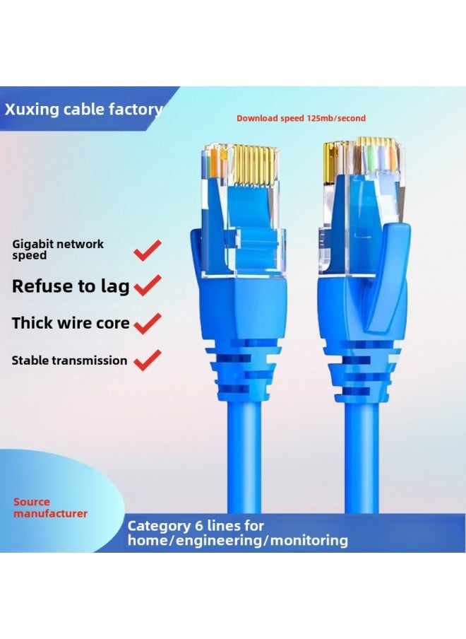Generic Category 6 Gigabit Network Cable 20m Oxygen-free Copper Category 5 Household Indoor And Outdoor Universal Unshielded Broadband Cable Network Cable-Color:Black-Cord Length:30m  - Image 2