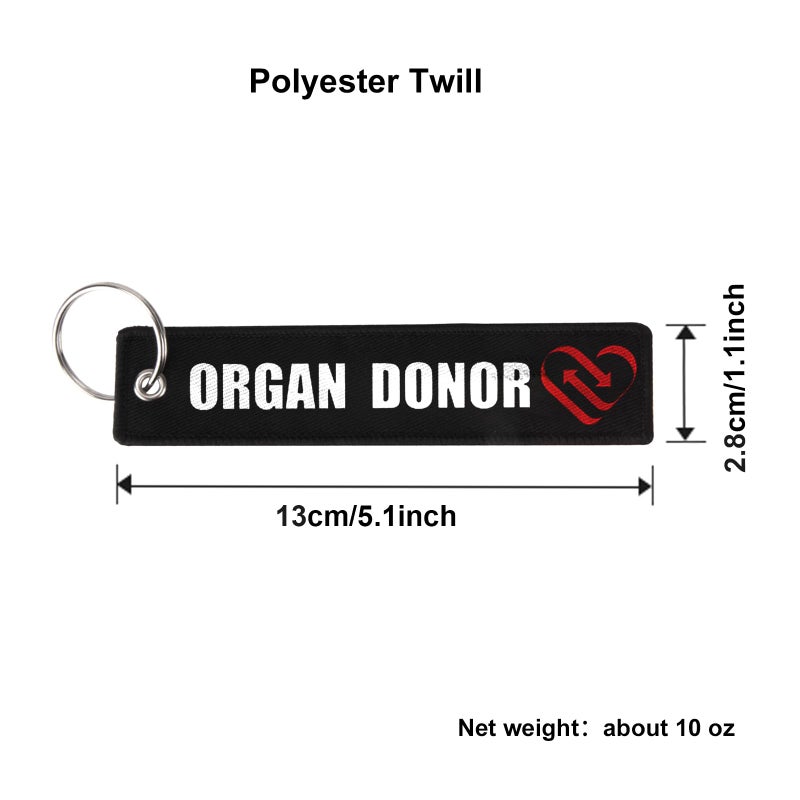 Generic AOWEITOUR Keychains Personalized Key Tags Fits Motorcycles,Dirt Bikes,Racing,Flight Tags, Organ Donor  - Image 2