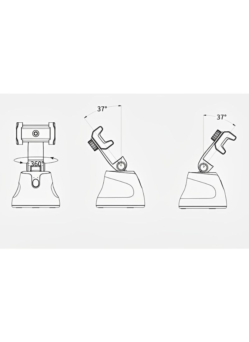 REOCLE - Auto Face Tracking Phone Holder 360° Rotation Face Body Phone Tracking Tripod Smart Shooting Camera Mount for Live & Vlog & Video - Image 1