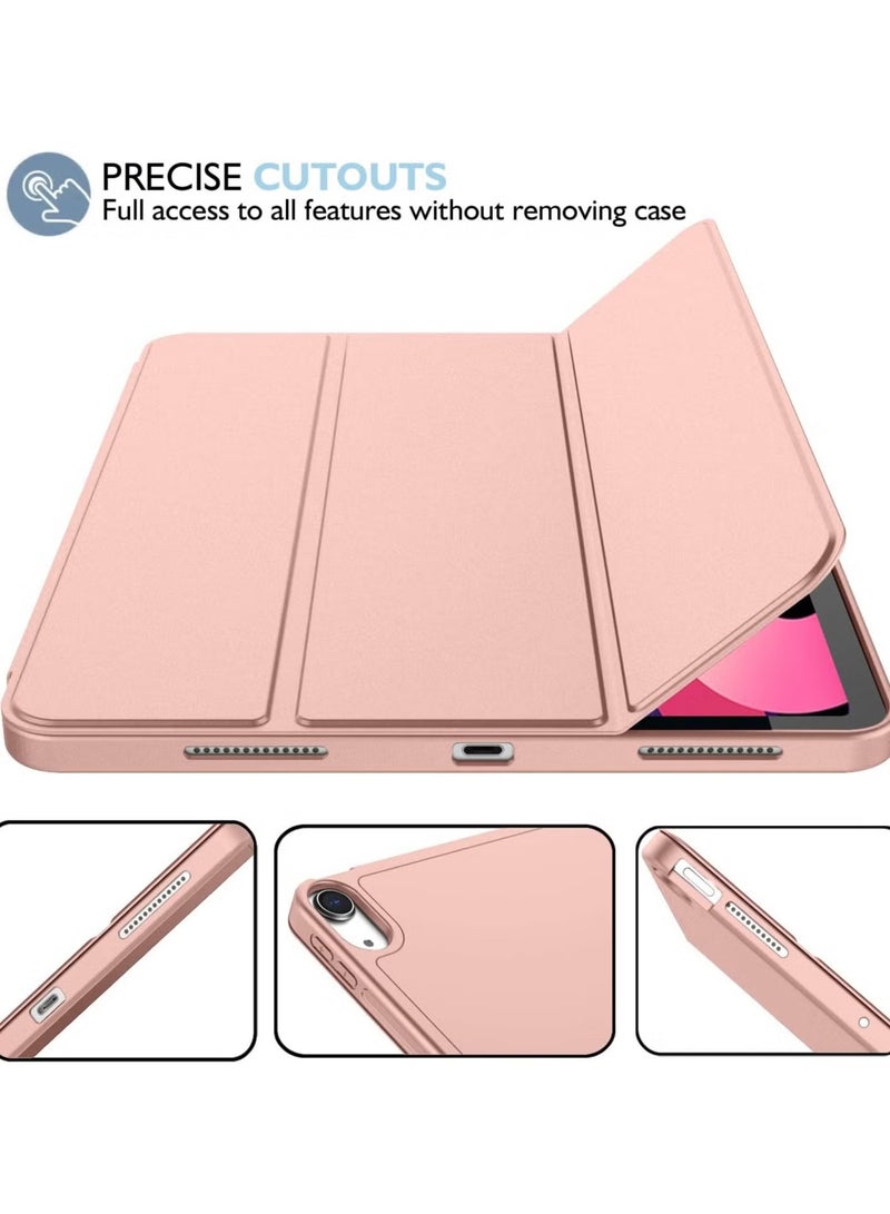 ELTRAZONE iPad Air 11 Inch Case M2 2024 – iPad Air 5th/4th Generation Case 2022/2020 10.9 Inch with Pencil Holder, Trifold Stand Smart Case – Baby Pink, Stylish, Slim, and Protective Design for iPad - Image 5