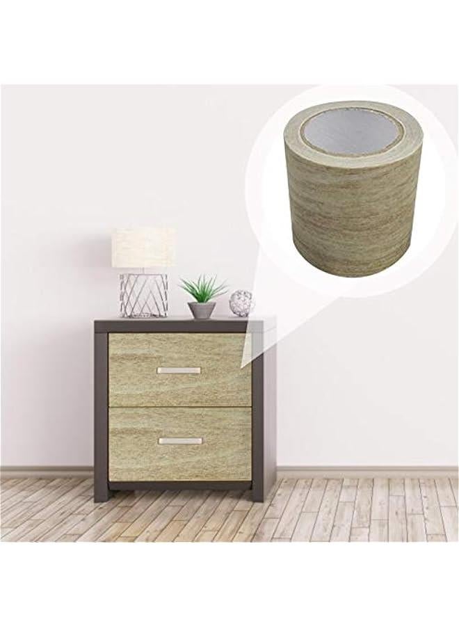 Wood Grain Repair Tape, 1 Roll, Fashion Light Gray Wood Grain, 15 Feet, Adhesive Tapes for Indoor Use - Image 4