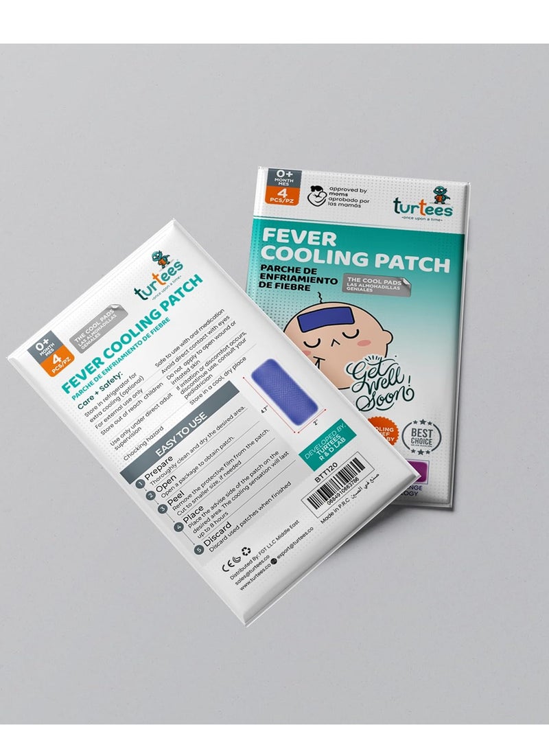 Turtees Baby Fever Indicator and , Fever Cooling Patch and Detector for Kids Soothes Baby Fever, Reduces Fever Pain and Discomfort - Image 1