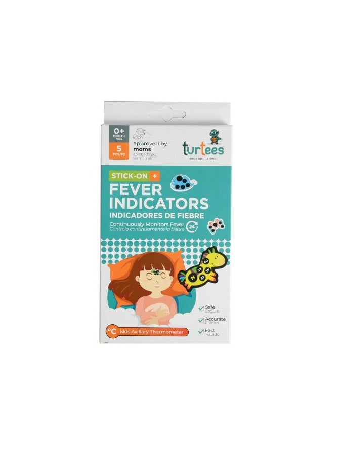 Turtees Baby Fever Indicator and , Fever Cooling Patch and Detector for Kids Soothes Baby Fever, Reduces Fever Pain and Discomfort - Image 1