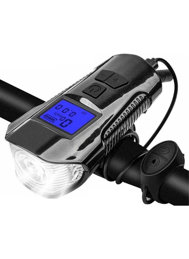 XBYC Hdf Tex 6029 Bike Light Bike Front Lamp USB Speedometer 