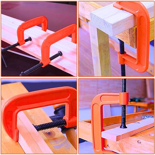 Homdum Heavy Duty G Clamp | C Type Clamping Tool | Set of 4 Pieces (4 inch) - Image 3