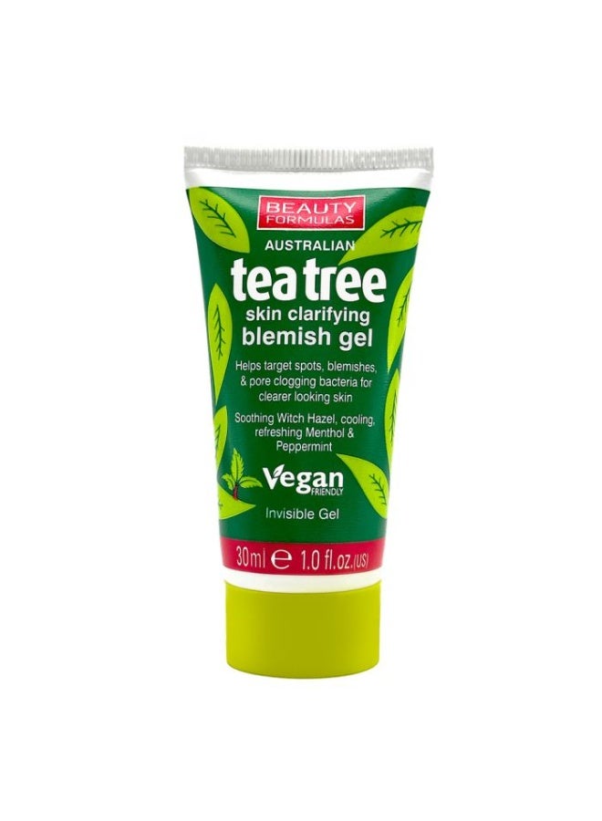 BEAUTY FORMULAS Tea Tree skin clarifying Blemish Gel 30ml