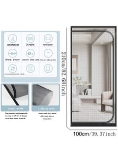 Y&D Pet Screen Door, Fly Door,Thickened Cat Resistant Mesh Door with Zipper Closure,Dogs Pets Friendly for Living Room Bedroom Kitchen,Fits Up to 210 x 100cm  - Image 2