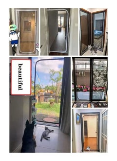 Y&D Pet Screen Door, Fly Door,Thickened Cat Resistant Mesh Door with Zipper Closure,Dogs Pets Friendly for Living Room Bedroom Kitchen,Fits Up to 210 x 100cm  - Image 4