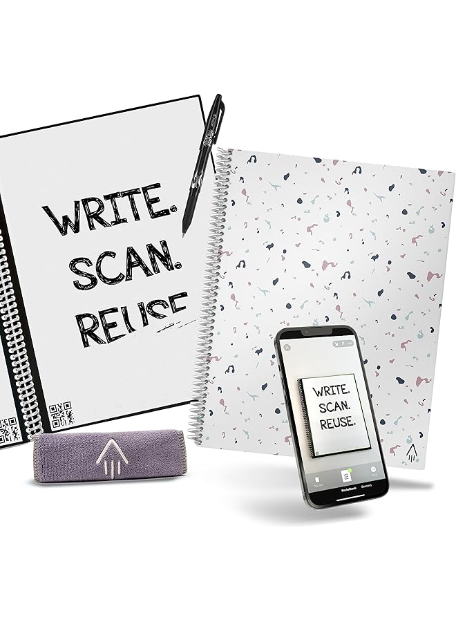 Rocketbook Smart Reusable Notebook Lined Eco Friendly Notebook With 1 Pilot Frixion Pen And 1 Microfiber Cloth Included Day Dream Cover Letter Size 21.6 Cm X 28 Cm  - Image 1