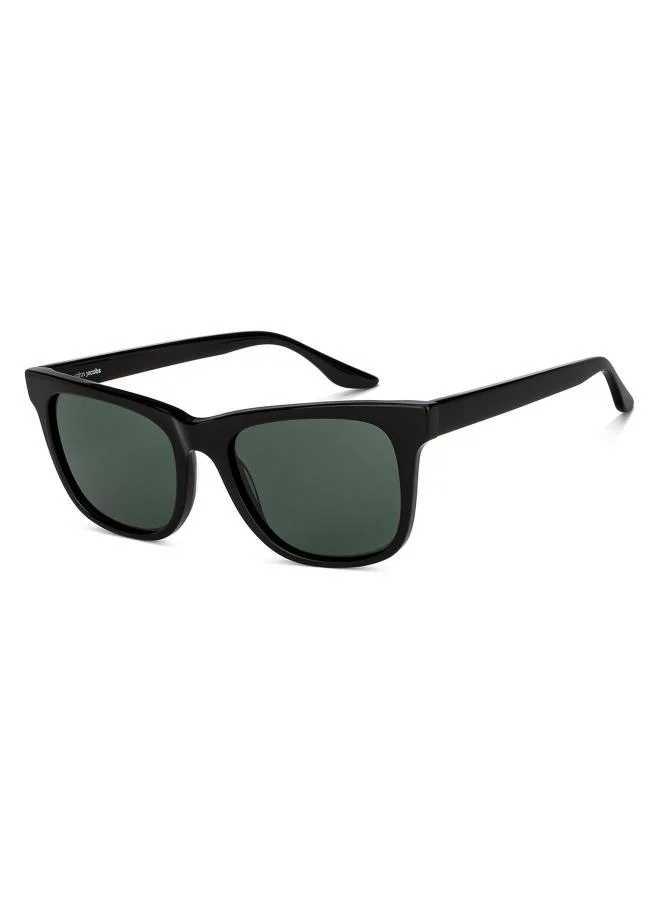 John Jacobs John Jacobs Full Rim Square Branded Latest and Stylish Sunglasses | Polarized and 100% UV Protected | For Men & Women | X-Large | JJ S14668 Green - Pack of 1