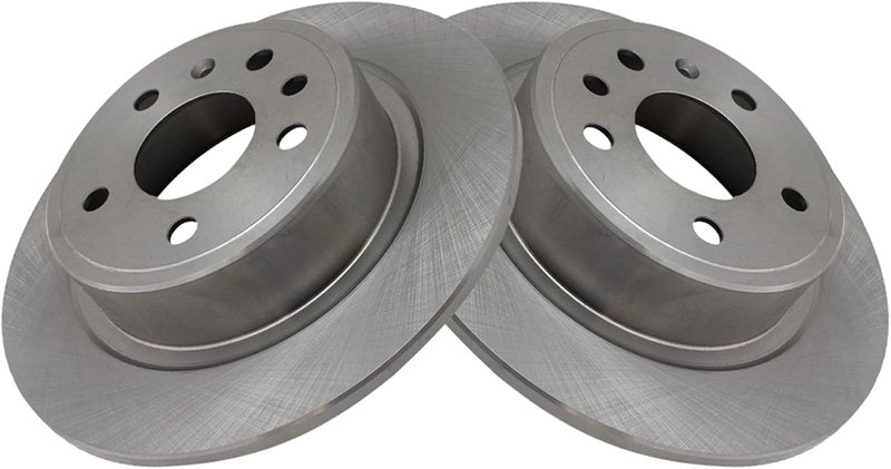 TRQ Rear Brake Rotor Set Solid Compatible with 1999-2009 Saab 9-5 - Image 3