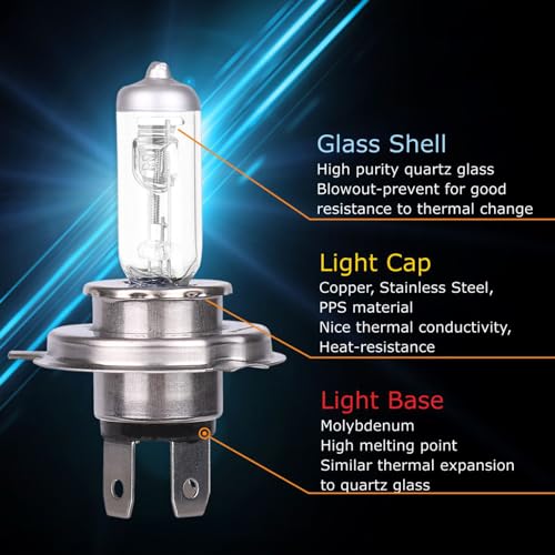 Sinoparcel Sinoaprcel H7 Halogen Headlight High or Low Beam,Fog Light Bulb,3300K Replacement for Standard 55W Bulb,Pack of 2 - Image 3