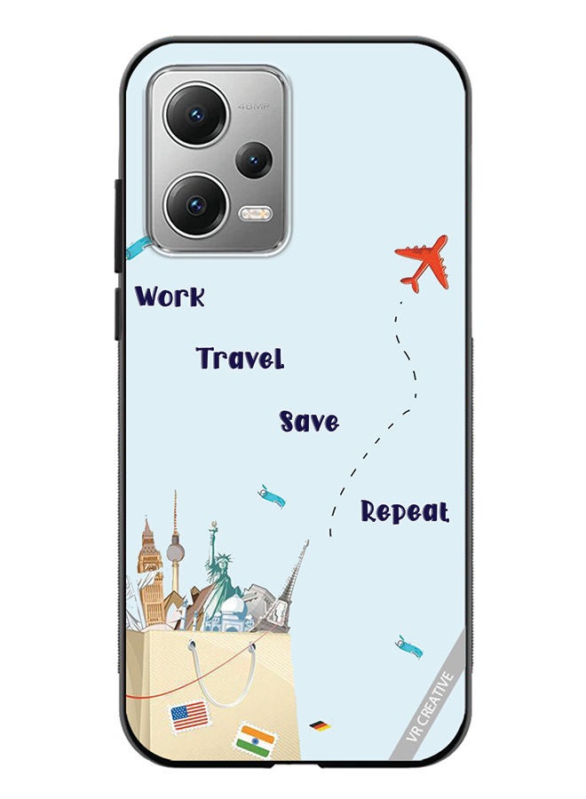 VR CREATIVE Protective Case Cover For Xiaomi Redmi Note 12 Travelquotes Design Multicolour - Image 1